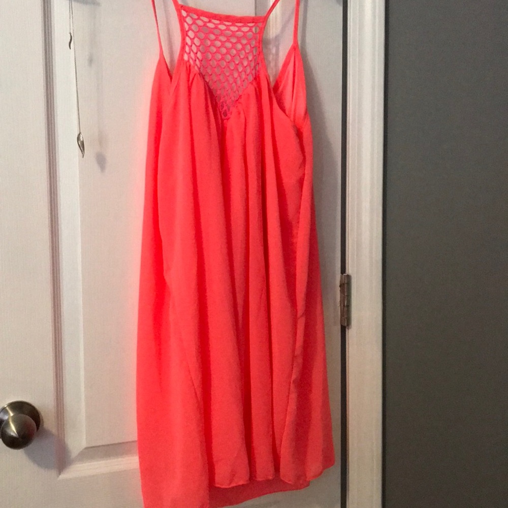 loose neon pink dress